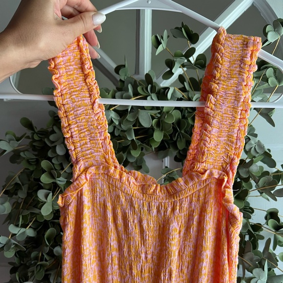 VERO MODA- Smocked Midi Dress - Parfait Pink - Picture 5 of 10